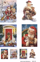 LDKL-55 klippark A4 Julmotiv djur