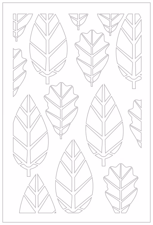 32109 - Stencil Lazerdesign  Blad