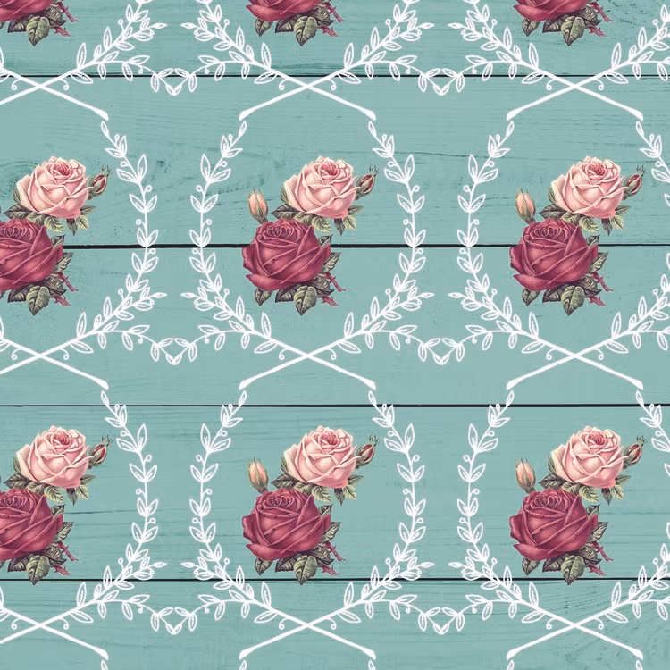 SHABBY-4 TRÄ ROSOR I RAM