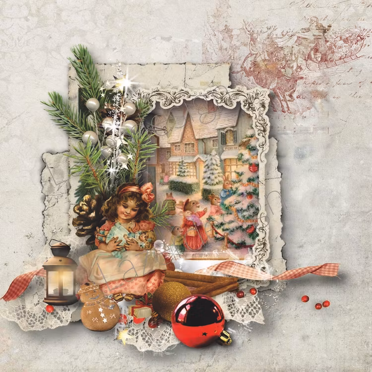 2020-42 Lazerdesign Julpapper 14,5x14,5 cm