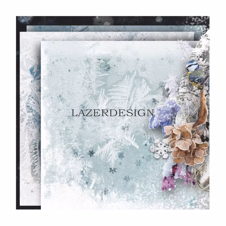 2020-51Lazerdesign Julpapper 14,5x14,5 cm