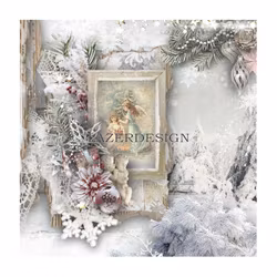 2020-56Lazerdesign Julpapper 14,5x14,5 cm