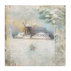 2020-61Lazerdesign Julpapper 14,5x14,5 cm