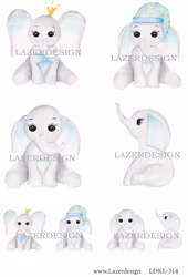 LDKL-314 Klippark Baby elefant blå