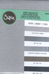 664533 SizzixOpulent Cardstock  5pack A4 Silver