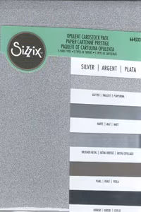 664533 SizzixOpulent Cardstock  5pack A4 Silver