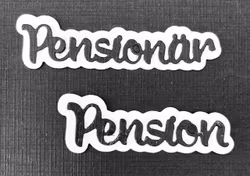 LDD-013DIES Lazerdesign Pensionär Pension med bakgrund