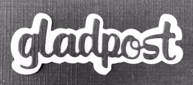 LDD-007DIES Lazerdesign gladpost m bakgrund