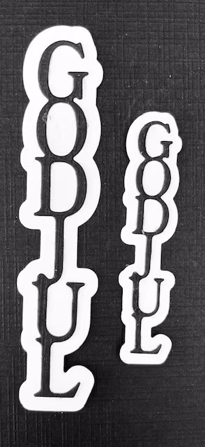 LDD-015DIES Lazerdesign GODJUL bakgrund 2 storlekar