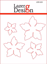 LDD-025DIES Lazerdesign Blommor 4 storlekar