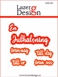LDD-021DIES Lazerdesign Julhälsning med olika alternativ
