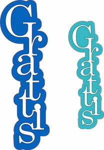 LDD-014DIES Lazerdesign Grattis m bakgrund 2 storlekar