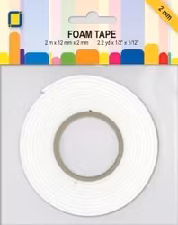 3.3000FOAMTEJP 2mm tjock Vit