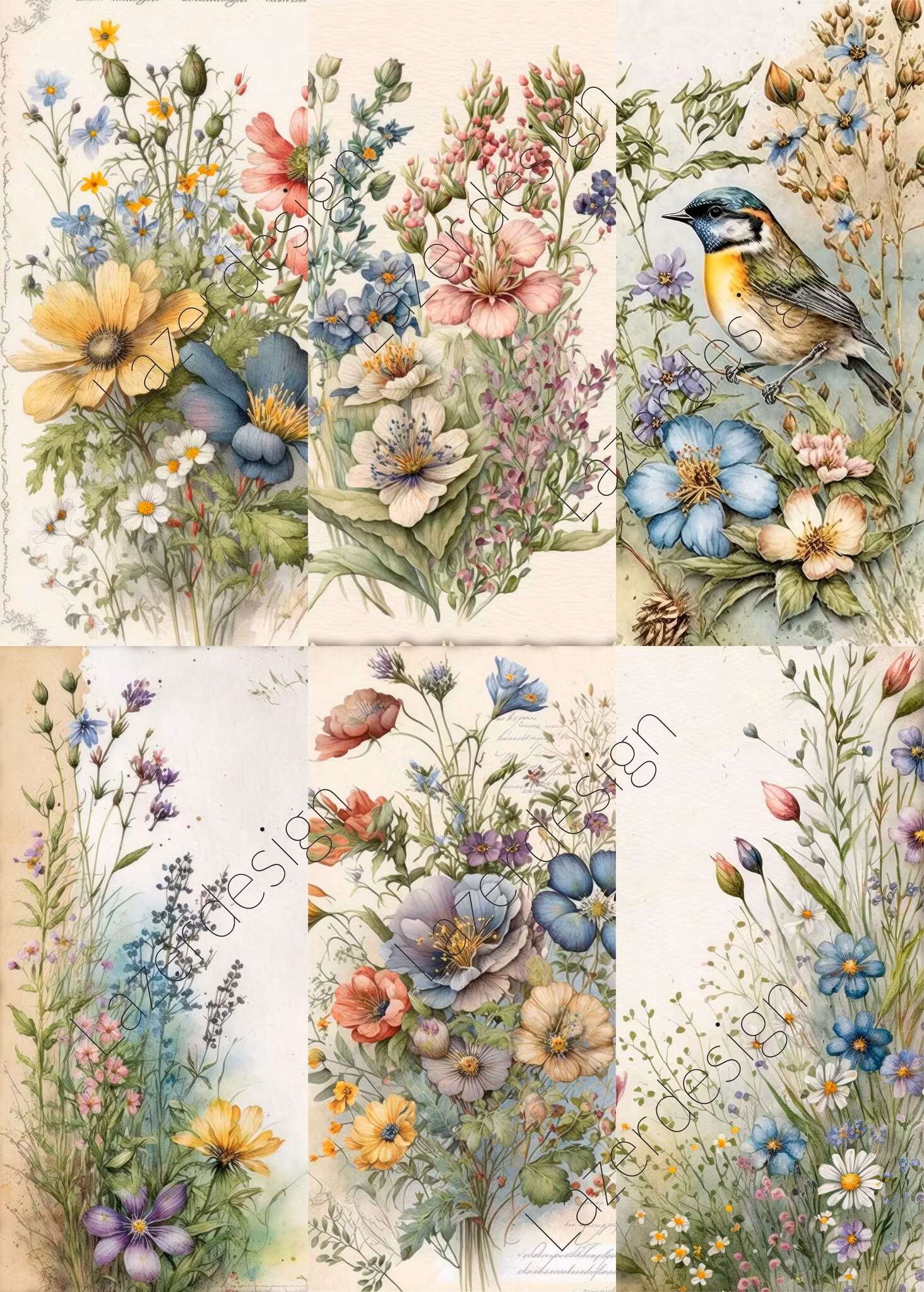 2023-24 SLIMPACK  Blommor o fågel