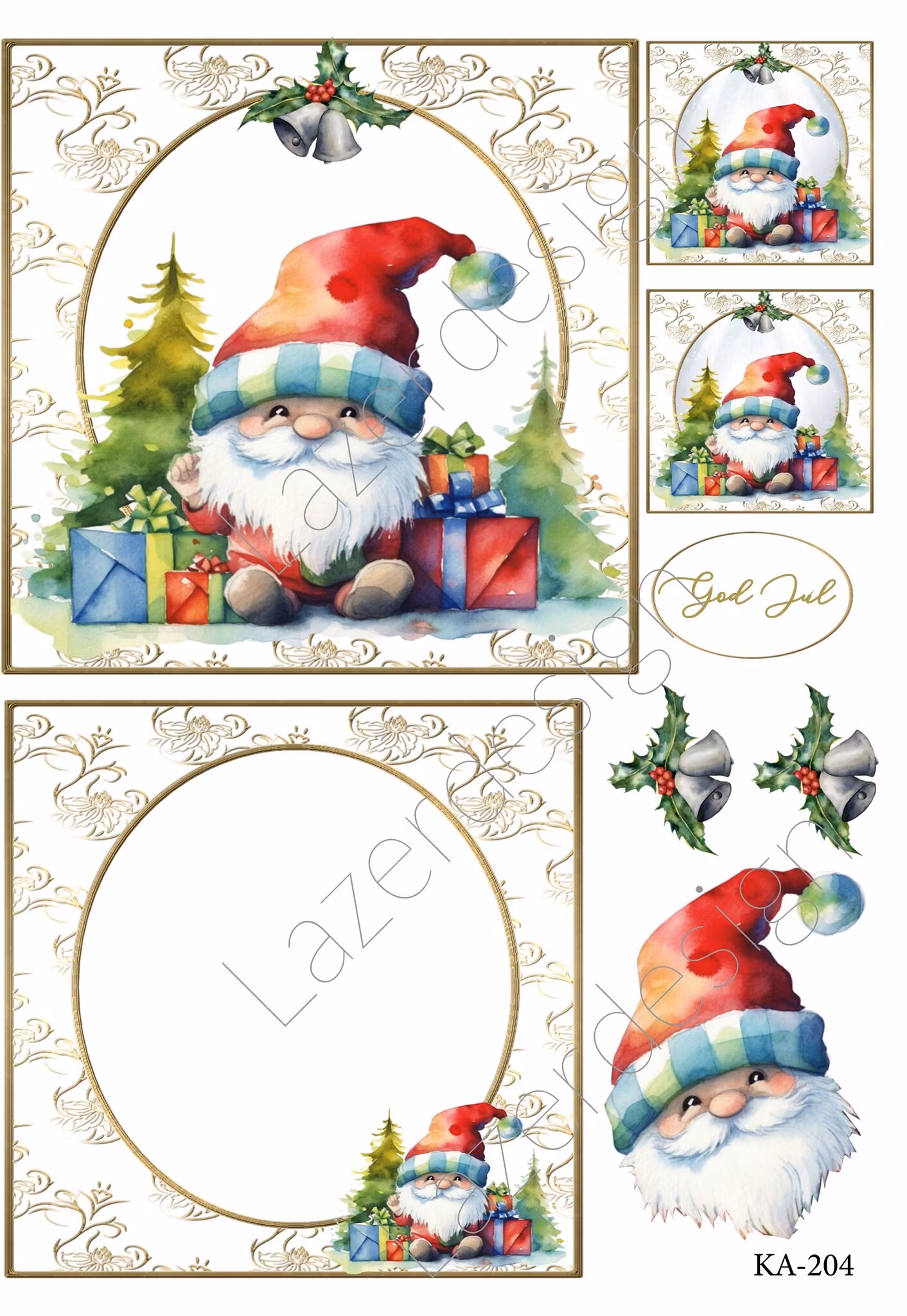 2023-KA-204 3D KLIPPARK A4 Julkort