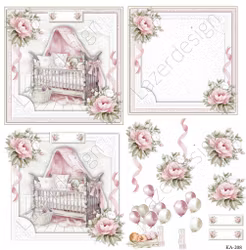 2023-KA-208 3D KLIPPARK Rosa Nalle