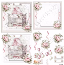 2023-KA-208 3D KLIPPARK Rosa Nalle