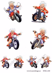 LDKL-650 Klippark Mormor kör  motorcykel!