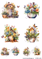 LDKL-658 Klippark  Blommor i kruka