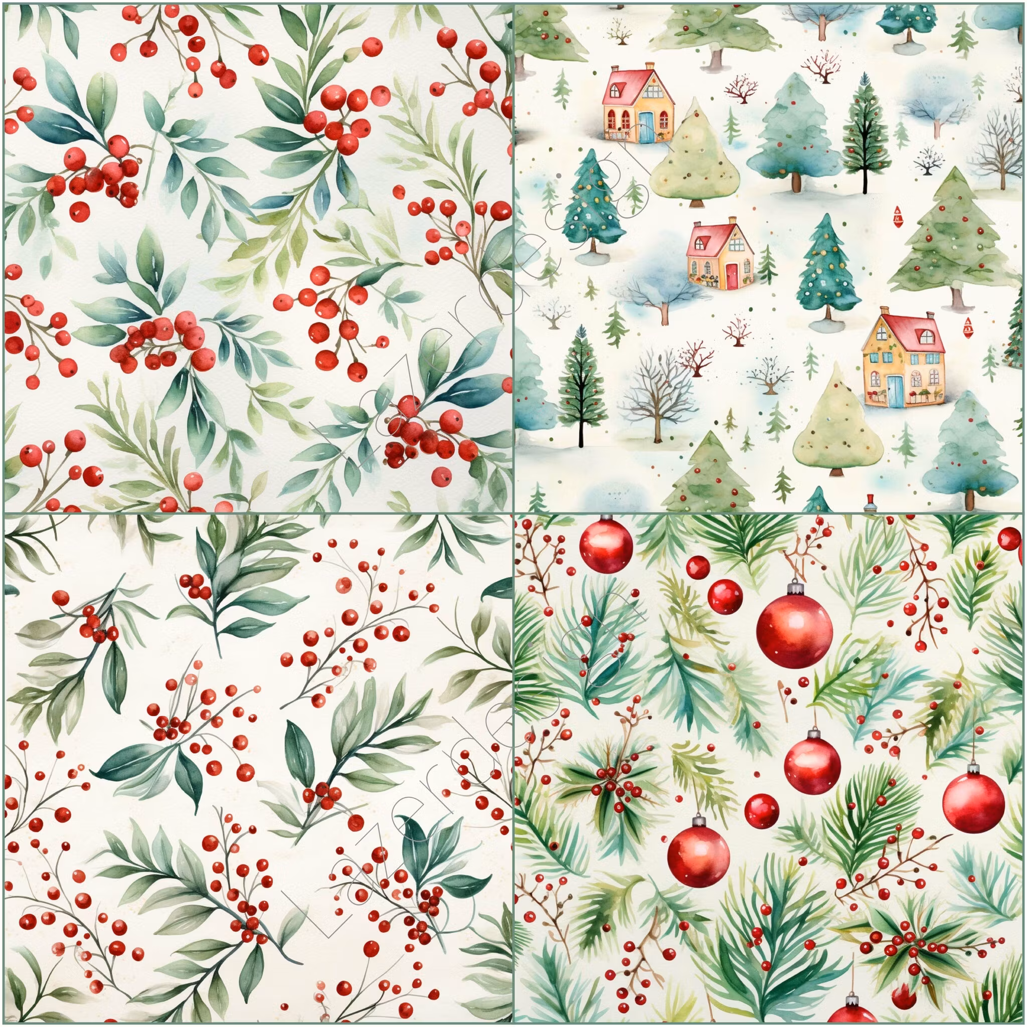 2023-31x31-71 Papper 4 olika 15x15 cm