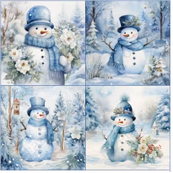 2023-31x31-96 4 olika 15 x 15 cm