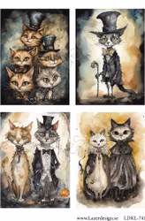 LDKL-741 Klippark Katter ca 8 x 12 cm