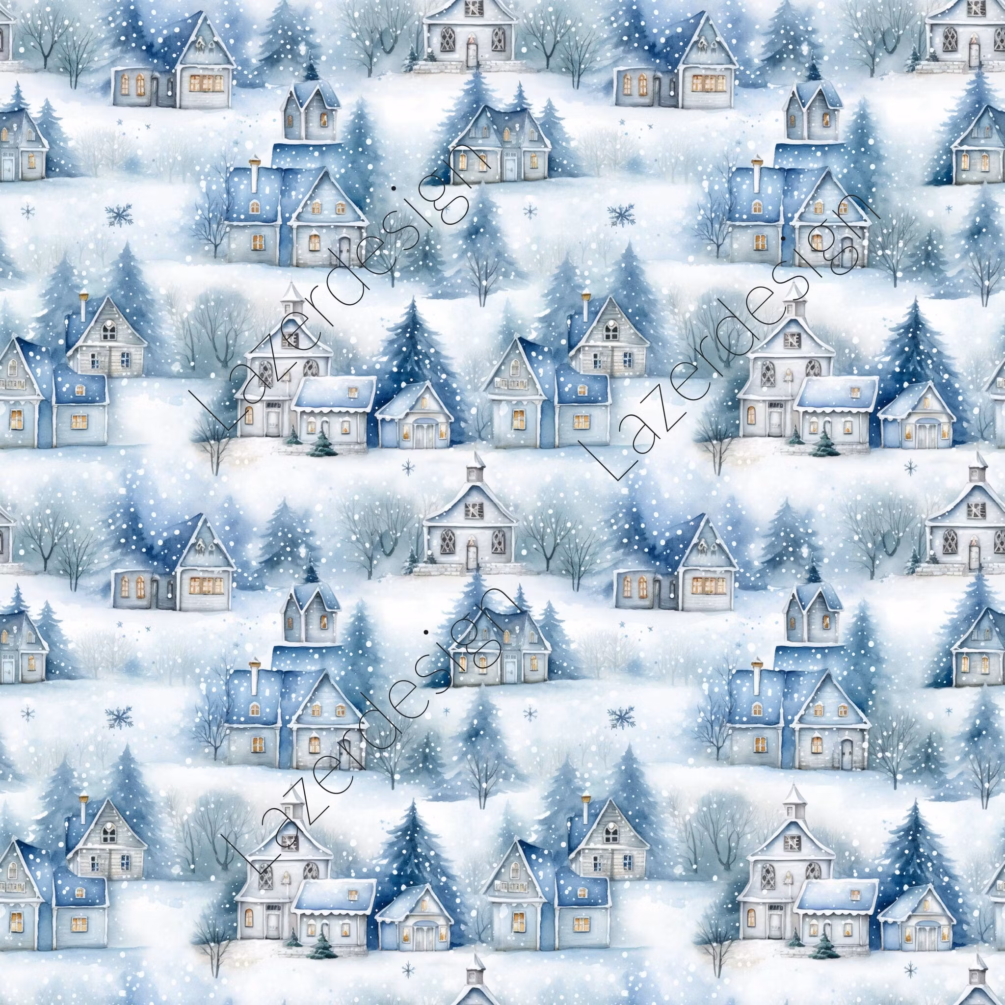 2023-31x31-118 30x30 cm Blå jul