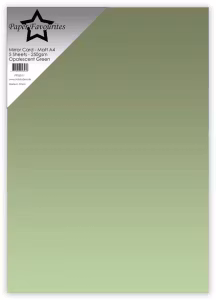 PFSS011  1 st Mirror Card - Matt A4 Opalescent Green