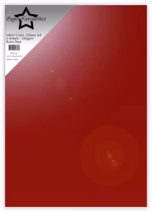 PFSS106  1 st Mirror Card - Glossy A4 Ruby Red
