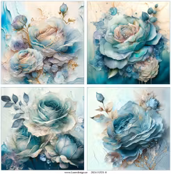 2024-31x31-8 Papper Blå Ros