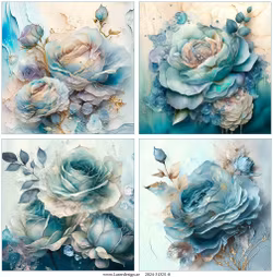 2024-31x31-8 Papper Blå Ros