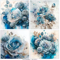 2024-31x31-9 Papper Blå Ros