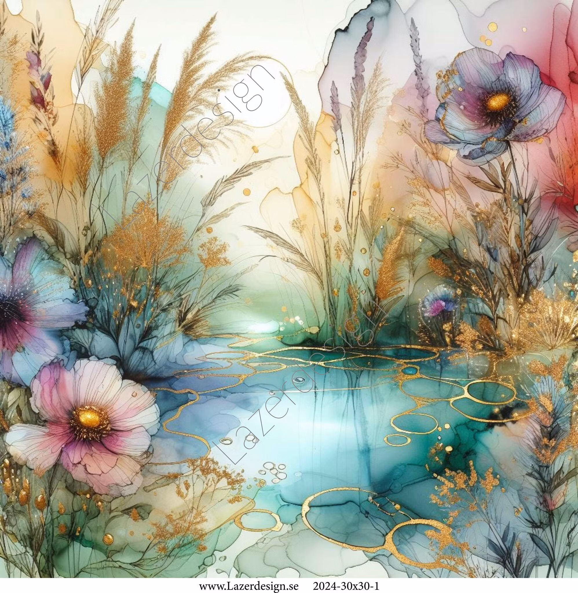 2024-30x30-1 watercolor liten sjö