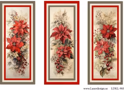 LDKL-985 Klippark Julmotiv Blommor