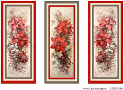 LDKL-986 Klippark Julmotiv Blommor