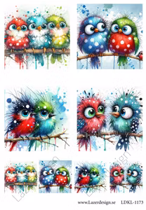 LDKL-1173 Klippark Julmotiv Fåglar