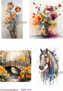 LDKL-1219 Blommor och häst