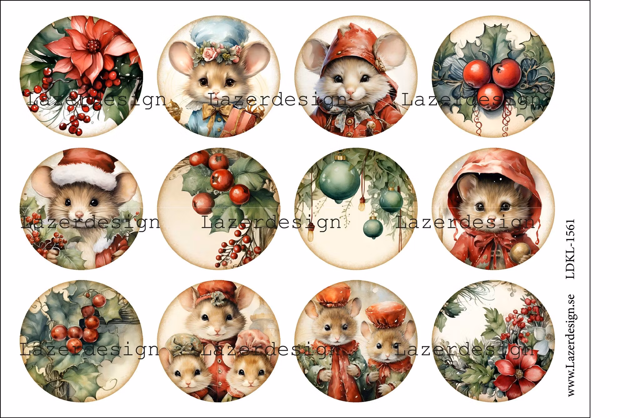 LDKL-1561 Klippark Julmöss cirklar