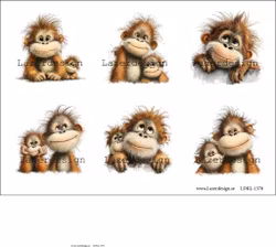 LDKL-1570 Klippark söta apor