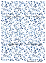 LDKL-1870 Bakgrund blå blommor