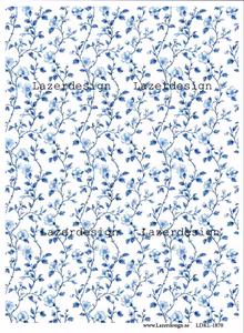 LDKL-1870 Bakgrund blå blommor