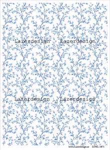 LDKL-1871 Bakgrund blå blommor