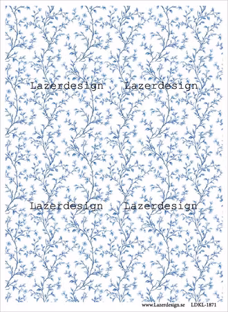 LDKL-1871 Bakgrund blå blommor