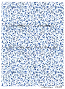 LDKL-1873 Bakgrund blå blommor