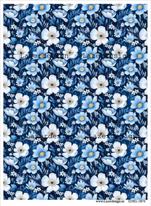 LDKL-1874 Bakgrund blå blommor