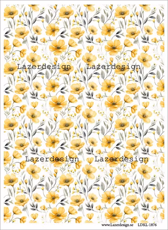 LDKL-1876 Bakgrund gula blommor