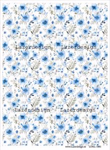 LDKL-1881 Bakgrund blå blommor