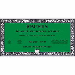 5057-Arches CP 100%Bomull Pappersblock 15x30 cm