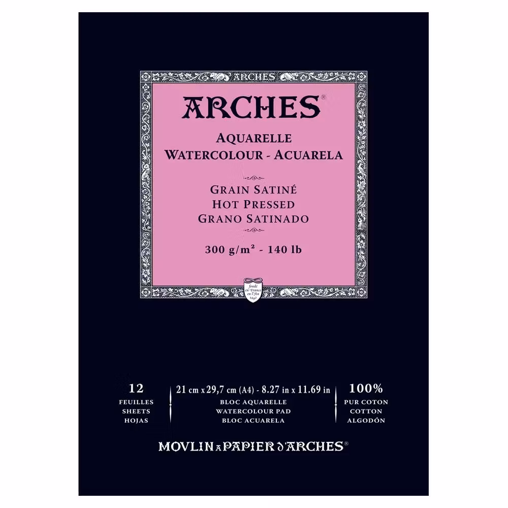 5096-Arches HP 100% Bomull Akvarellpapper 21x29,7 cm