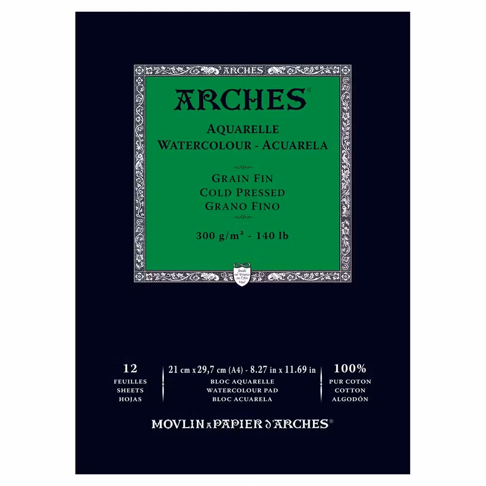 5091-Arches CP 100% Bomull Akvarellpapper 21x29,7 cm